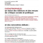 Catastrophe(s). Un salon des éditeurs et des revues de critique sociale et politique